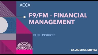 ACCA F9FM  41 Financial management  Chapter 17 Part 1  The Cost of Capital [upl. by Arvin]