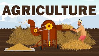 Agriculture  Harvesting  Threshing  Winnowing  Farmer Animation [upl. by Ennairrek]