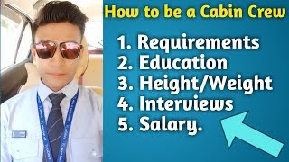 How to become a cabin crew  How to become an Air hostess  cabin crew requirements [upl. by Atniuqal]