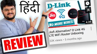 D Link 4G Router Review  Jiofi Alternative in HINDI [upl. by Benzel]