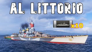 World of WarShips AL Littorio  5 Kills 230K Damage [upl. by Estas411]