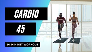 10 MIN CARDIO HIIT WORKOUT  Intense Calorie Burn  MrandMrsMuscle [upl. by Annor525]