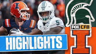 Michigan State Spartans vs Illinois Fighting Illini Highlights  FOX College Football [upl. by Beckie222]