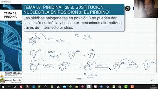 TEMA 38 PIRIDINA  388 SUSTITUCIÓN NUCLEÓFILA EN POSICIÓN 3 EL PIRIDINO [upl. by Starlene80]