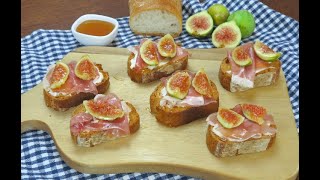 Fig bruschette a tasty and unique appetizer [upl. by Anuahsal723]