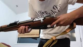 Jeffrey Replica Airgun Russian M1944 Mosin Nagant with bayonet metal bbs full weight [upl. by Nims]