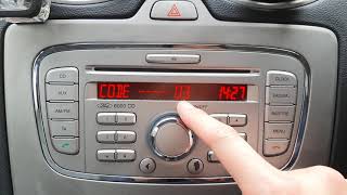 How to UNLOCK CD Radio Ford Focus 6000 CD Radio [upl. by Miah498]