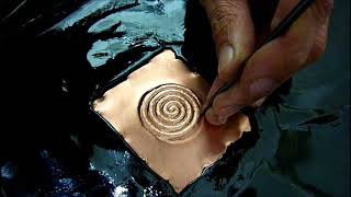 Copper spiral  Repoussé and chasing [upl. by Oneladgam]