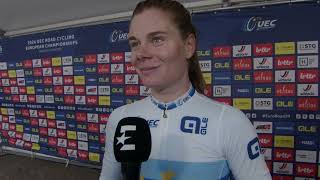 Lotte Kopecky  Interview at the finish  UEC Championships LimbourgFlanders 2024 [upl. by Brandes]