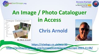 AEU33 An image  photo cataloguer in Access Chris Arnold [upl. by Nocaed643]