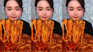 Asmr Eating Noodles Spicist Flavors Yummy Eat Food Challengers Mukbang [upl. by Enogitna152]