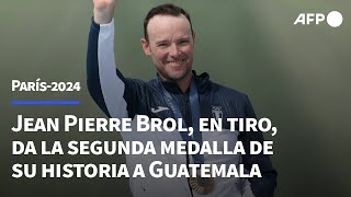 Jean Pierre Brol en tiro da la segunda medalla olímpica de su historia a Guatemala  AFP [upl. by Dnamra]