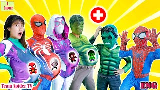 What If Many Spider man in 1 HOUSE When Spiderman And HULK Got Pregnant Funny Action Real Life [upl. by Eneluqcaj]