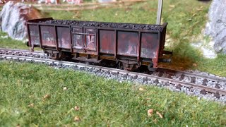 Modellbahn Wagen altern und beladen Kohle [upl. by Simdars]