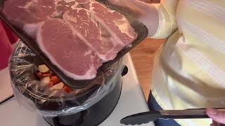 Slow Cooker Pork Chops Potatoes amp Carrots [upl. by Rosene951]