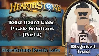 Hearthstone Puzzle Labs  Toast Board Clear Puzzle Solutions Part 4 [upl. by Alehtse]