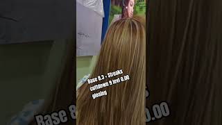 Ash blonde streaks amp Base  Amna signature academy [upl. by Mobley231]