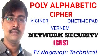 POLY ALPHABETIC CIPHER VIGINER CIPHERVERNEM CIPHERONE TIME PADSUBSTITUTIONNETWORK SECURITY [upl. by Yntrok963]