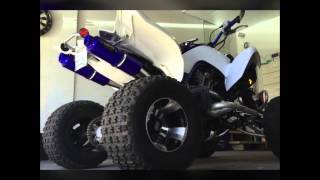 2007 Yamaha Raptor 700R  Barker dual exhaust install and compare [upl. by Rosalyn382]