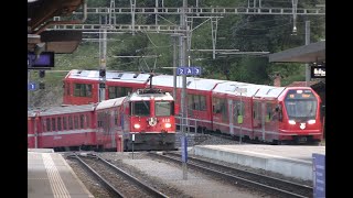 Rhätische Bahn  Albula Güter und Personenverkehr 2022 [upl. by Firman]