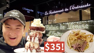 The BEST STEAK Deal in NYC Le Relais de Venise LEntrecôte 35 Steak Frites [upl. by Winikka]