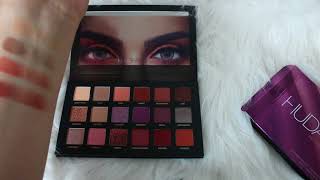 HUDA BEAUTY DESERT DUSK PALETTE  SWATCHES  first impression [upl. by Anaira401]