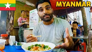 Myanmar Street Food Tour In Yangon [upl. by Auqenahs]