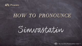 How to Pronounce Simvastatin Real Life Examples [upl. by Kathe]