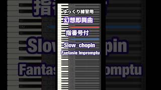 幻想即興曲 ゆっくり 指番号ガイド付 Fantasie Impromptu Chopin piano Chopin Synthesia [upl. by Eelime787]