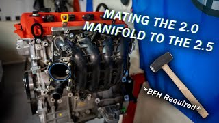 Installing the 20 Mazda Intake Manifold on the 25 Ford Duratec  25 Swap Episode 15 [upl. by Mahon894]