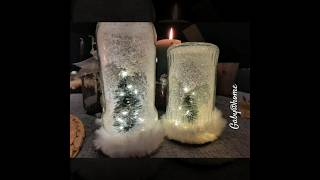 Winterlichter mit Tannenbaum und Lichterkette recycling upcycling diy snow winter shorts [upl. by Echo321]