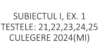 Exerciții de sinteză pentru bacS I ex1 24clasa 9 21222325clasa 10 [upl. by Ahsatan]