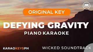 Defying Gravity  Wicked Piano Karaoke [upl. by Ainimreh]