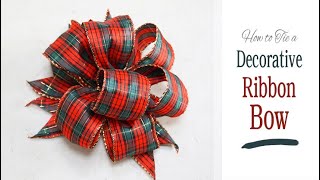 How to Make a BOW from Wired Ribbon  Easy DIY Gift Bows  Christmas Decor [upl. by Valiant]