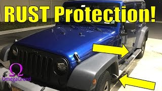 Rhino Liner on a Jeep Wrangler Unlimited  Jeep Wrangler Unlimited Undercoating and Rust Protection [upl. by Garrard764]