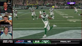 ‘YOU GOTTA BE KIDDING ME’ 😮 Eli amp Peyton react to Jets’ walkoff TD in OT  ManningCast [upl. by Brout]