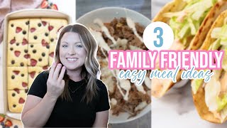 3 EASY FAMILY WEEKNIGHT MEAL IDEAS  SIMPLE DINNER IDEAS FAMILY OF 6  QUICK  EASY RECIPES [upl. by Clower72]