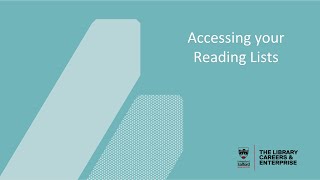 Accessing your Reading Lists [upl. by Makell]