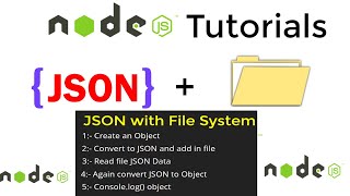 Node JS Tutorial 17  How To Use JSON With File System Module In Node JS Tutorial In Hindi In 2022 [upl. by Mcclenaghan]