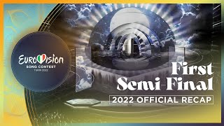 OFFICIAL RECAP First SemiFinal Running Order  Eurovision Song Contest 2022 [upl. by Yvonne]