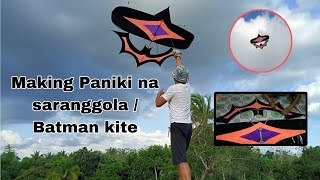 Paggawa ng de batman na saranggola  Paniki na saranggola👍❤️layangan saranggola kites kiteflying [upl. by Fawcett]