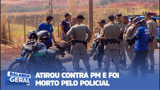 ATIROU CONTRA PM E FOI MORTO PELO POLICIAL [upl. by Livvie]