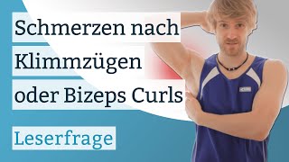 Schmerzen im Ellenbogen und Bizeps nach Klimmzügen oder Bizeps Curls [upl. by Airotna]