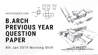 b arch exam preparation  JEE Paper 2 2019 Solved BARCHBPLANNING  BArch paper Explained [upl. by Campman528]