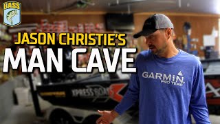 Man Cave Jason Christies Fishing amp Hunting Garage [upl. by Tucky]