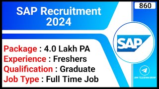 SAP Recruitment 2024  MNC Jobs  Finance Associate Jobs  Accounts Jobs [upl. by Foster]