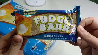 FUDGEE BARR MOCHA CAKE BAR WITH VANILLA CREAM FILLING [upl. by Sirdna]