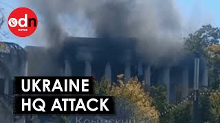 Ukraine War Missiles Strike Russia’s Navy Headquarters in Crimea [upl. by Drice]