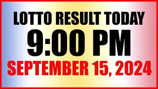 Lotto Result Today 9pm Draw September 15 2024 Swertres Ez2 Pcso [upl. by Bolanger]