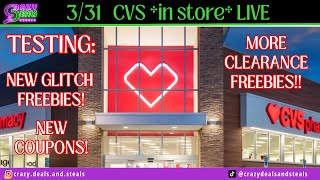 331 CVS in store LIVE Testing NEW GLITCH MM’s  NEW COUPONS SCANNING  NEW CLEARANCE FREEBIES‼️ [upl. by Pompei]